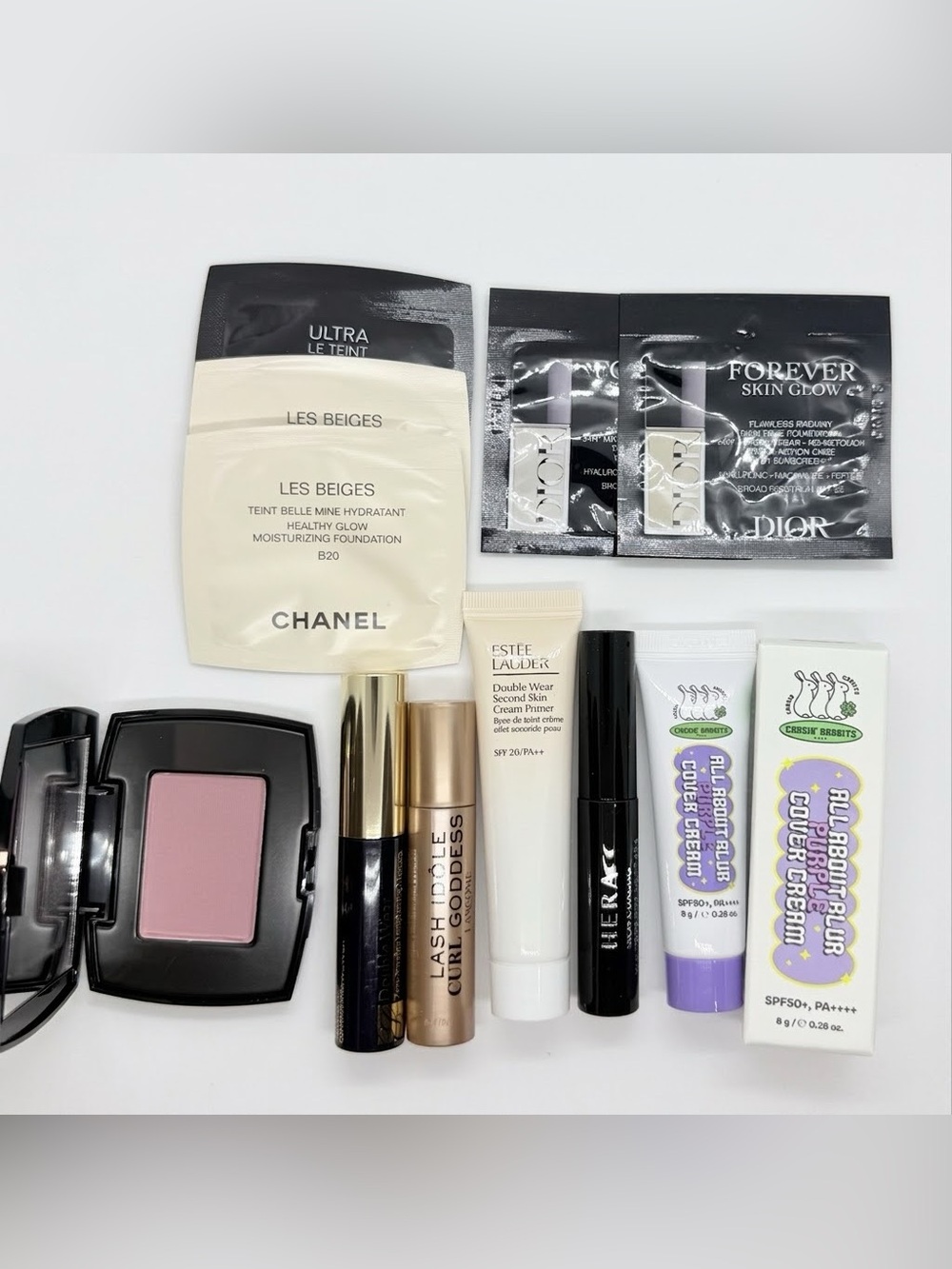 Luxury Beauty & K-Beauty Travel Samples Lot (Chanel, Dior, Lancome, Estée Lauder